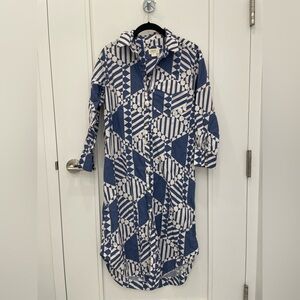 The Soren Long-Sleeve Shirt Dress by Maeve for Anthropologie